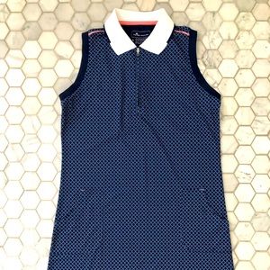 Peter Millar Chrissie Zip-Neck Performance Dress